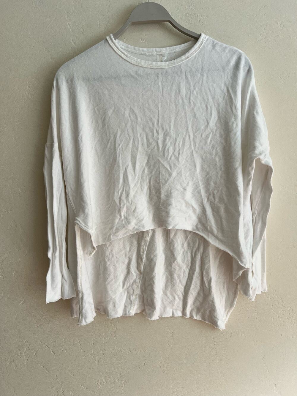 Urban Outfitters Out From Under High Low White Long Sleeve Oversized Top Size XS